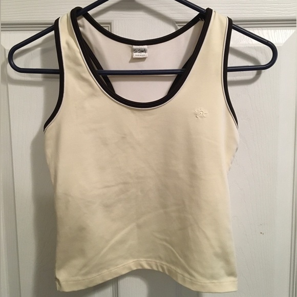 So Sporty Cropped Racerback Workout Top w/built in shelf bra. Size S. - Picture 1 of 3